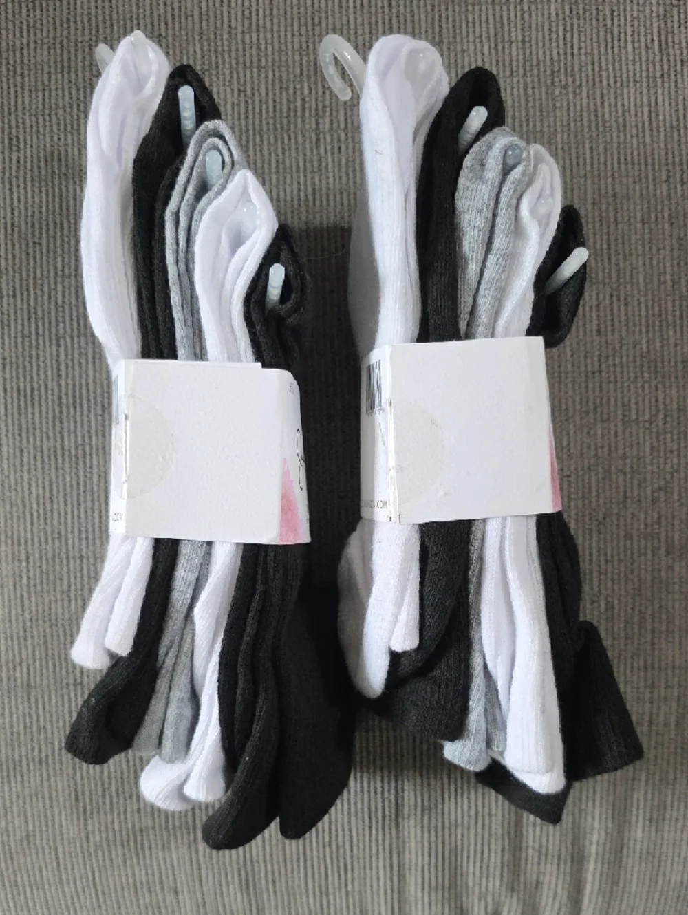 Jessica Simpson Black, White & Gray Crew Socks, Two 5-packs,‎ NWT, 10 Total.